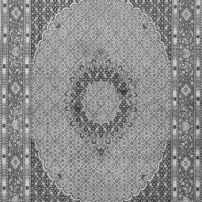 Serging Thickness of Machine Washable Medallion Gray Traditional Rug, wshtr952gry