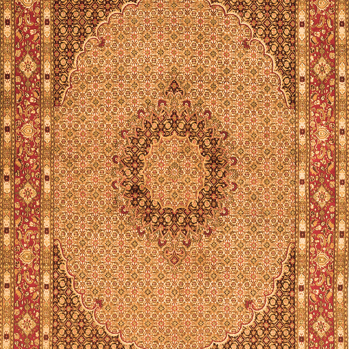 Medallion Orange Traditional Rug, tr952org