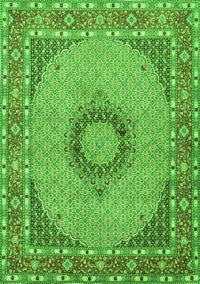 Medallion Green Traditional Rug, tr952grn