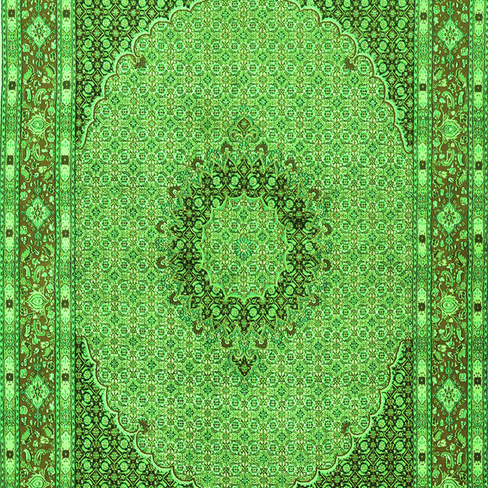 Medallion Green Traditional Rug, tr952grn