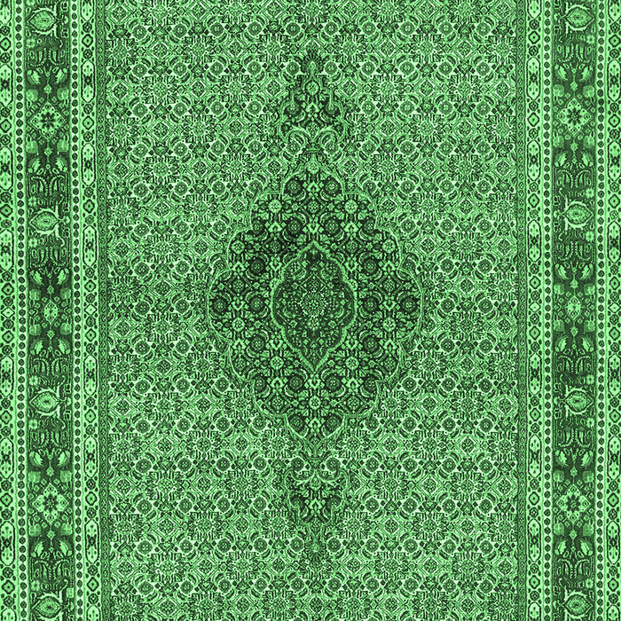 Machine Washable Persian Emerald Green Traditional Area Rugs, wshtr953emgrn