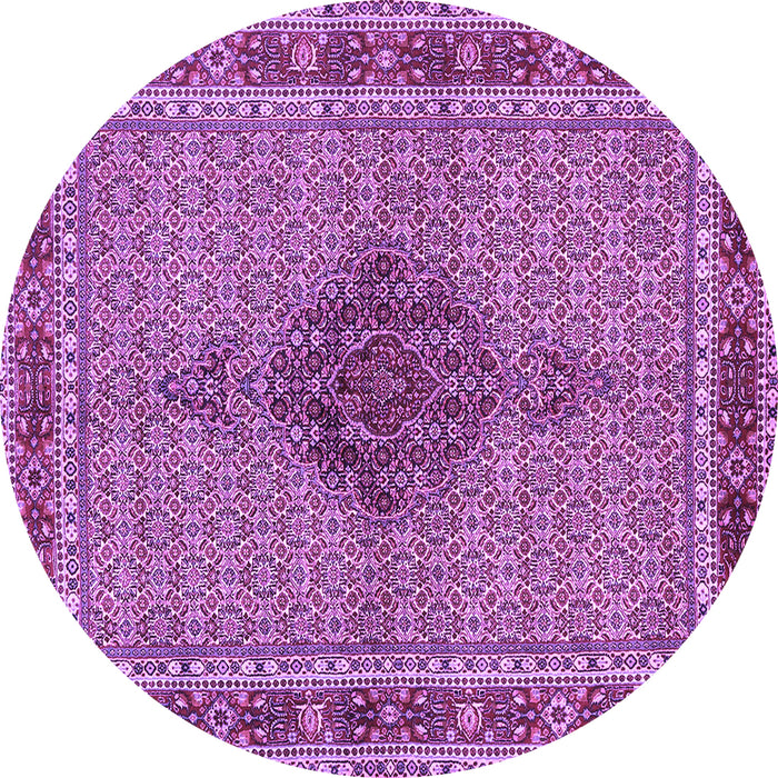 Round Persian Purple Traditional Rug, tr953pur