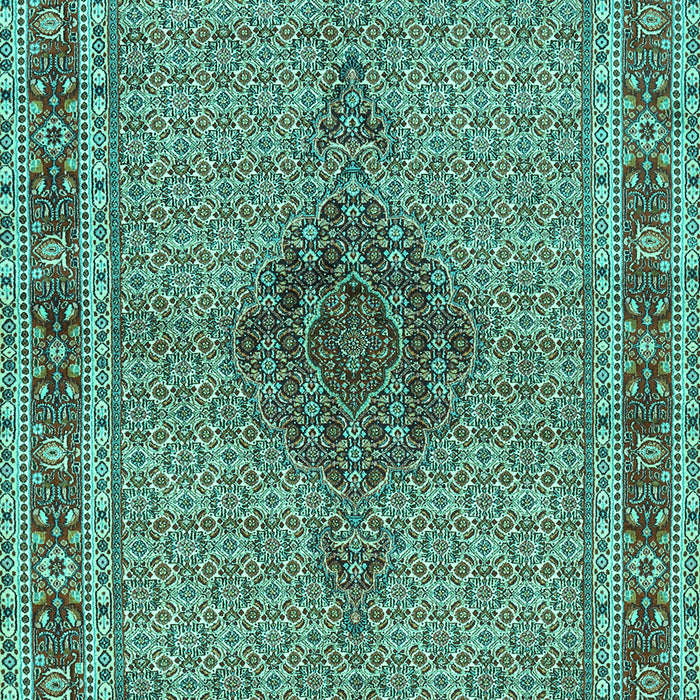 Machine Washable Persian Turquoise Traditional Area Rugs, wshtr953turq