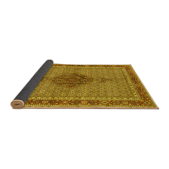 Sideview of Persian Yellow Traditional Rug, tr953yw