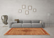 Machine Washable Persian Orange Traditional Area Rugs in a Living Room, wshtr953org