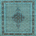 Square Persian Light Blue Traditional Rug, tr953lblu