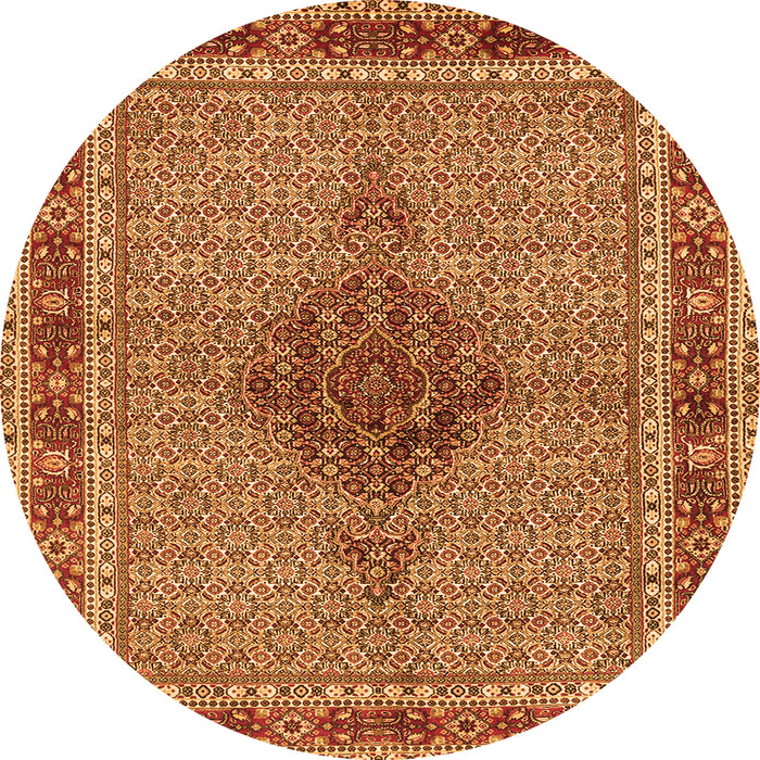 Square Persian Orange Traditional Rug, tr953org