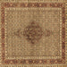 Square Persian Brown Traditional Rug, tr953brn