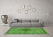 Machine Washable Persian Green Traditional Area Rugs in a Living Room,, wshtr953grn