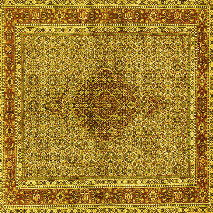 Square Persian Yellow Traditional Rug, tr953yw