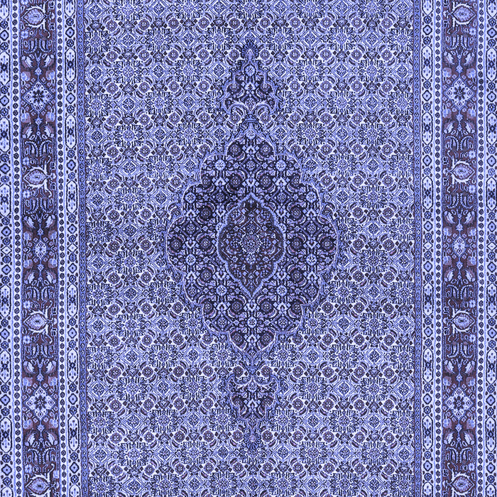 Machine Washable Persian Blue Traditional Rug, wshtr953blu