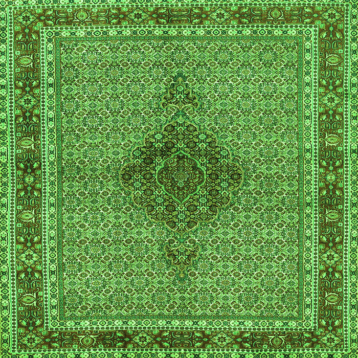 Serging Thickness of Persian Green Traditional Rug, tr953grn