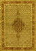 Machine Washable Persian Yellow Traditional Rug, wshtr953yw