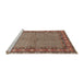 Sideview of Machine Washable Traditional Light French Beige Brown Rug, wshtr954