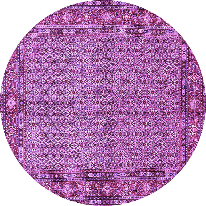 Round Persian Purple Traditional Rug, tr954pur