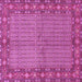 Square Machine Washable Persian Pink Traditional Rug, wshtr954pnk