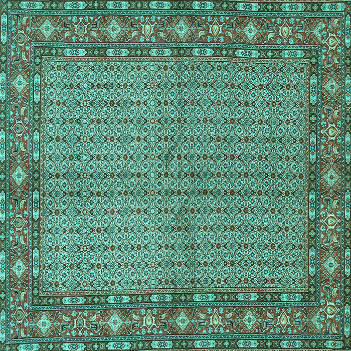 Square Persian Turquoise Traditional Rug, tr954turq