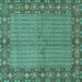 Square Persian Turquoise Traditional Rug, tr954turq
