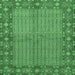 Square Persian Emerald Green Traditional Rug, tr954emgrn