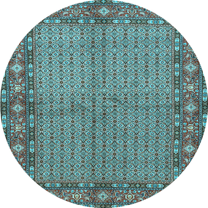 Round Persian Light Blue Traditional Rug, tr954lblu