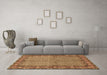 Machine Washable Persian Brown Traditional Rug in a Living Room,, wshtr954brn