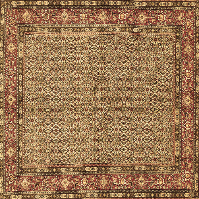 Square Persian Brown Traditional Rug, tr954brn