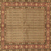 Square Persian Brown Traditional Rug, tr954brn