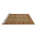 Sideview of Machine Washable Persian Brown Traditional Rug, wshtr954brn