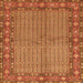 Serging Thickness of Persian Orange Traditional Rug, tr954org