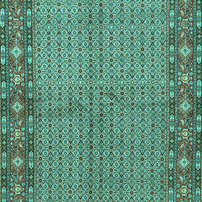 Machine Washable Persian Turquoise Traditional Area Rugs, wshtr954turq