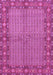 Machine Washable Persian Pink Traditional Rug, wshtr954pnk