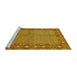 Sideview of Machine Washable Persian Yellow Traditional Rug, wshtr954yw