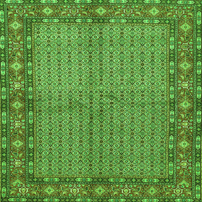 Serging Thickness of Persian Green Traditional Rug, tr954grn