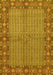 Machine Washable Persian Yellow Traditional Rug, wshtr954yw