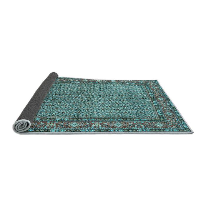 Sideview of Persian Light Blue Traditional Rug, tr954lblu