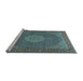 Sideview of Machine Washable Persian Light Blue Traditional Rug, wshtr955lblu