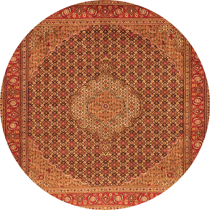 Square Persian Orange Traditional Rug, tr955org