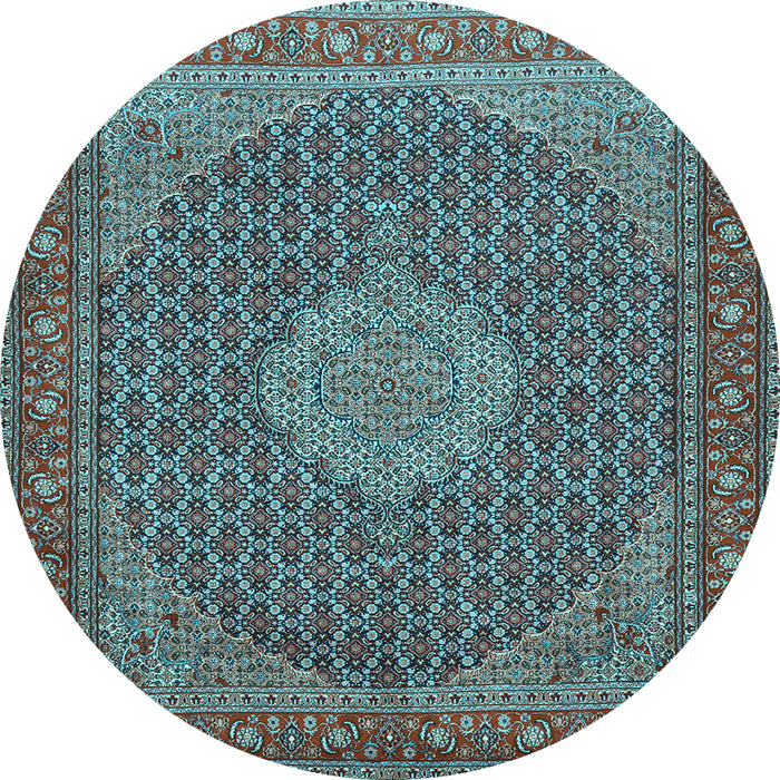 Round Persian Light Blue Traditional Rug, tr955lblu