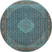 Round Persian Light Blue Traditional Rug, tr955lblu