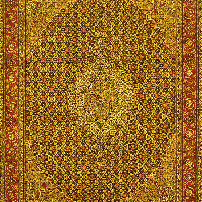 Machine Washable Persian Yellow Traditional Rug, wshtr955yw