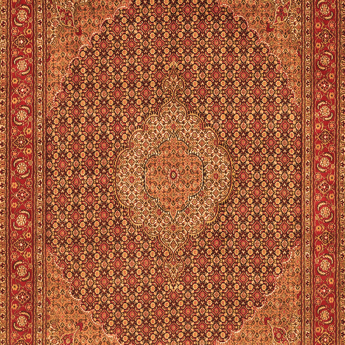 Serging Thickness of Machine Washable Persian Orange Traditional Area Rugs, wshtr955org