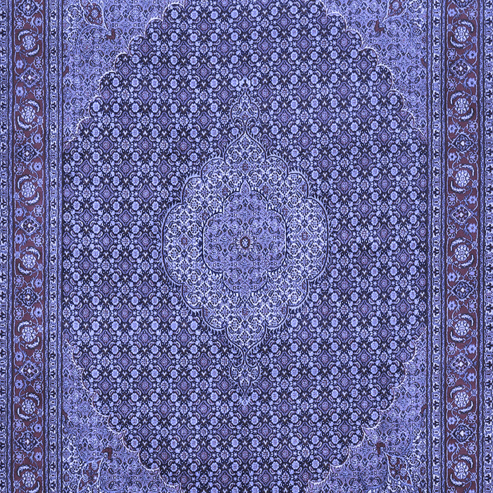 Machine Washable Persian Blue Traditional Rug, wshtr955blu