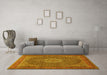 Machine Washable Persian Yellow Traditional Rug in a Living Room, wshtr955yw