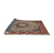 Sideview of Traditional Light French Beige Brown Medallion Rug, tr956