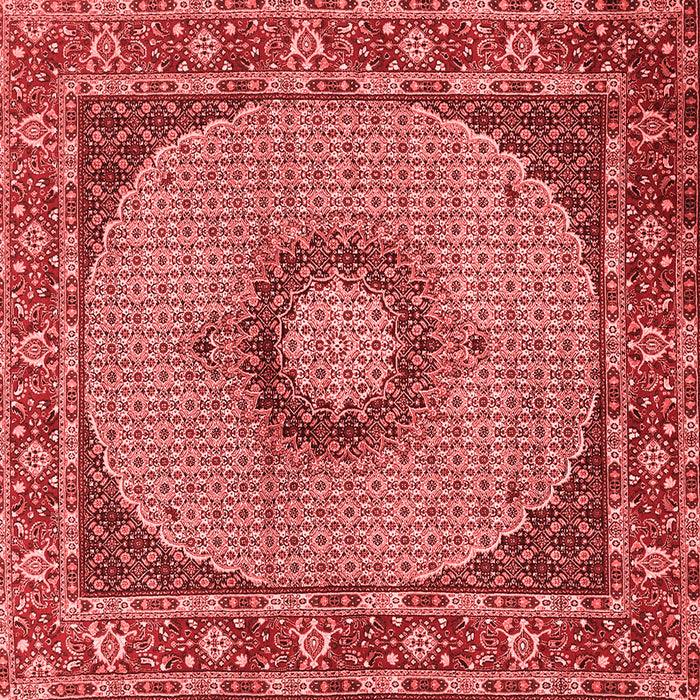Machine Washable Medallion Red Traditional Rug, wshtr956red