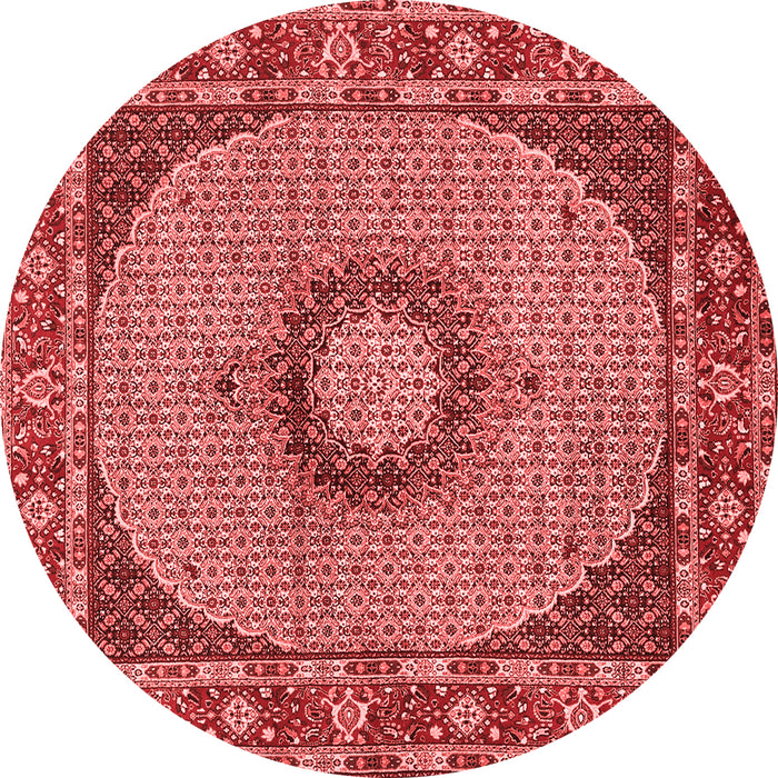 Machine Washable Medallion Red Traditional Rug, wshtr956red