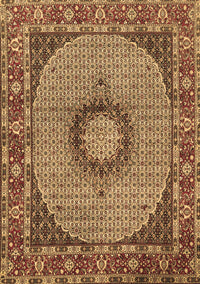 Medallion Brown Traditional Rug, tr956brn