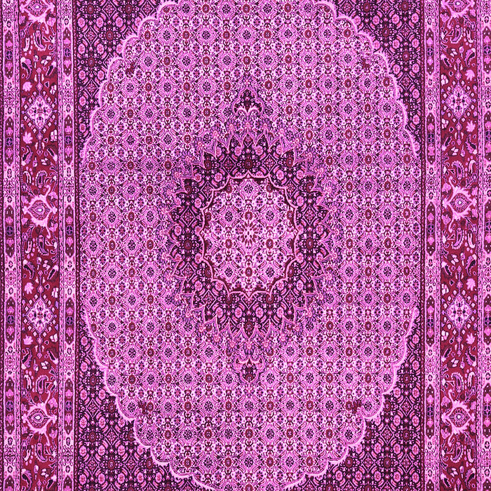 Machine Washable Medallion Pink Traditional Rug, wshtr956pnk