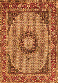 Medallion Orange Traditional Rug, tr956org