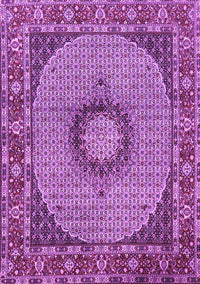 Medallion Purple Traditional Rug, tr956pur